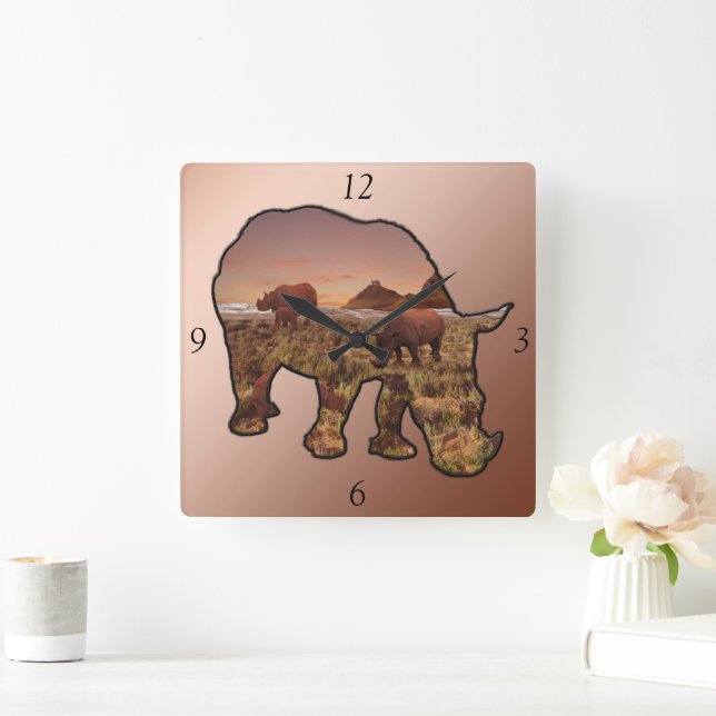 Valley Of The Rhinoceros, Wall Clock (Home)