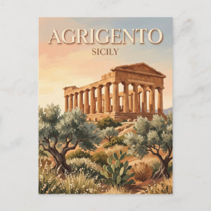Valley of the Temples Agrigento Italy Postcard