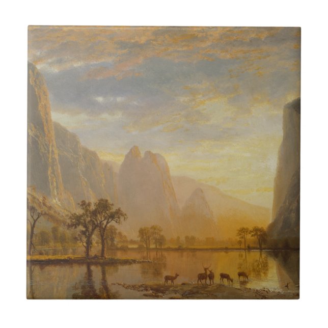 Valley of the Yosemite (1864) – Albert Bierstadt Ceramic Tile (Front)