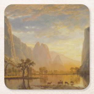 Valley of the Yosemite (1864) – Albert Bierstadt Square Paper Coaster