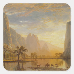 Valley of the Yosemite (1864) – Albert Bierstadt Square Sticker