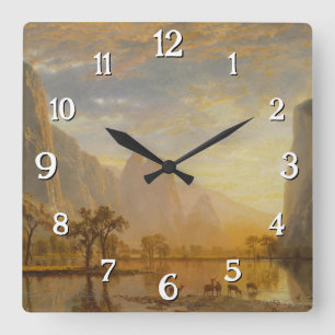 Valley of the Yosemite (1864) – Albert Bierstadt Square Wall Clock