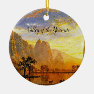 Valley of the Yosemite, fine art, Ceramic Ornament