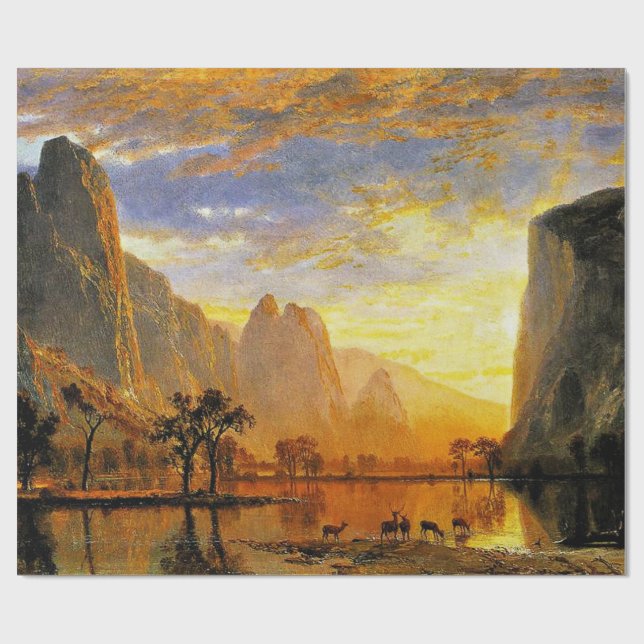 Valley of Yosemite by Albert Bierstadt Wrapping Paper (Flat)