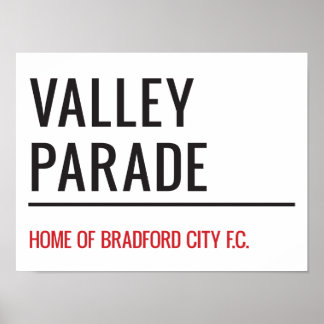 Valley Parade Stadium Street Sign