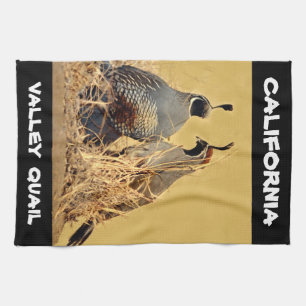 Valley Quail (California) Tea Towel