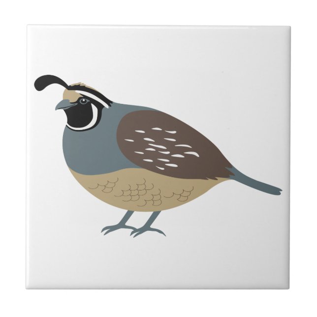 Valley Quail Ceramic Tile (Front)