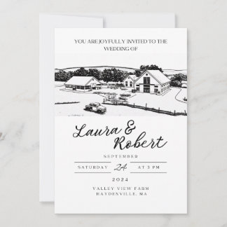 Valley View Farm Massachusetts Custom Venue Design Invitation