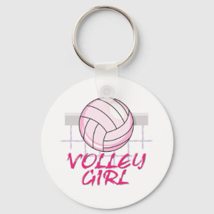 valley volley girl volleyball design key ring