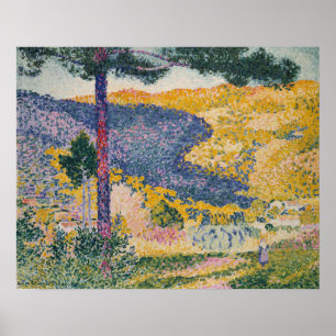 Valley with Fir Shade on the Mountain Poster