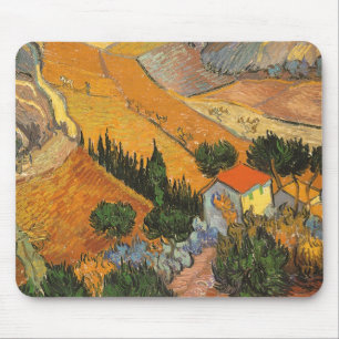 Valley with Plowman by Vincent van Gogh Mouse Pad