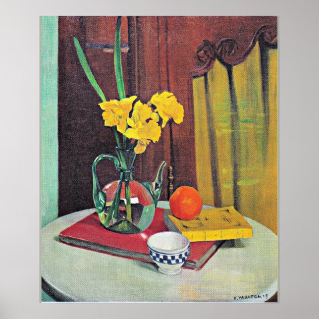 Vallotton - Jug with Yellow Daffodils Poster (Front)