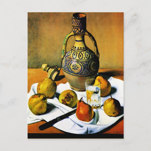 Vallotton - Moroccan Jug and Pears, fine art Postcard (Front)