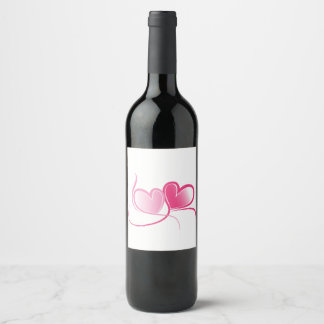Valnetine's Wine Bottle Label (8.9 cm x 10.2 cm)