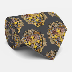 Valour Family Crest Shield Tie
