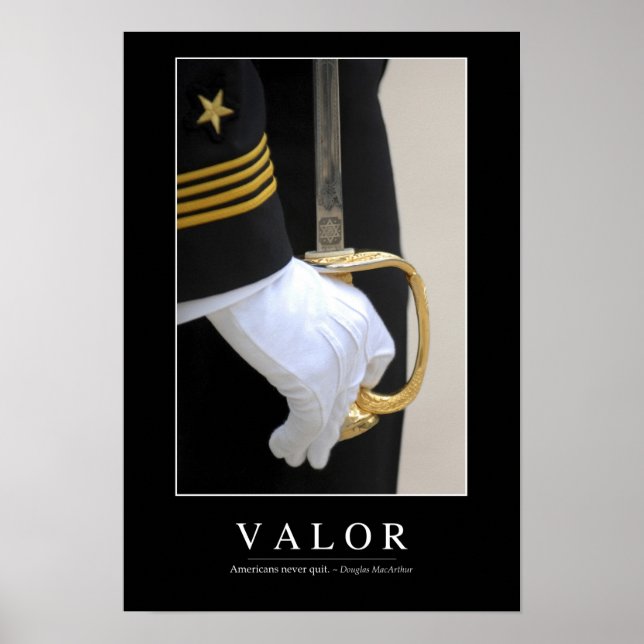 Valour: Inspirational Quote 1 Poster (Front)