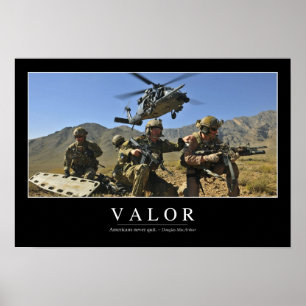 Valour: Inspirational Quote 2 Poster