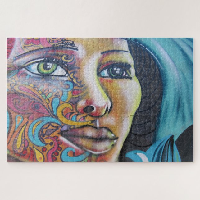 valparaiso art lady jigsaw puzzle (Horizontal)
