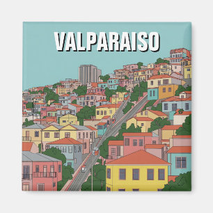 Valparaiso Chile Abstract Art Magnet