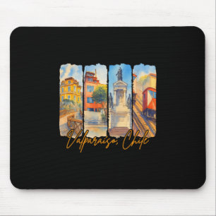 Valparaiso Chile Travel Trip Brushstroke Souvenir Mouse Pad