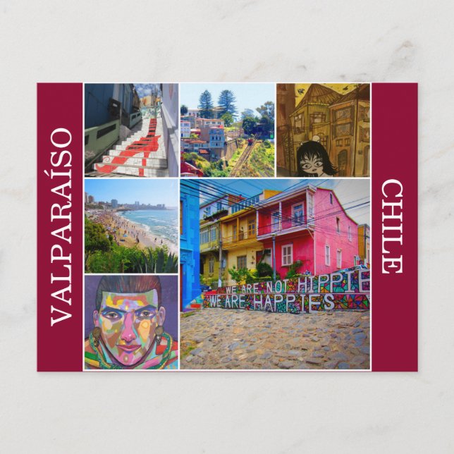 valparaíso scenes postcard (Front)