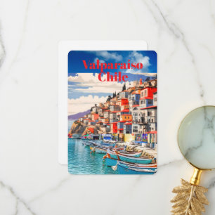 Valparaíso Travel Printable Poster -Chile Travel P Thank You Card