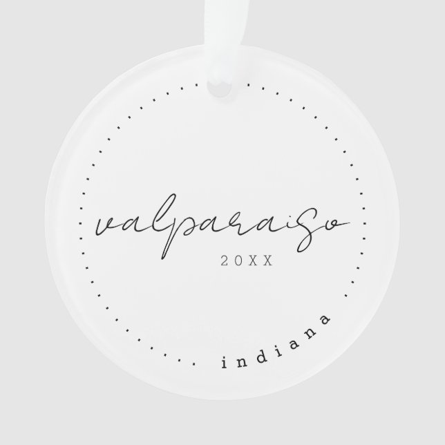 Valpariaso, Indiana IN Travel United States Simple Ornament (Front)