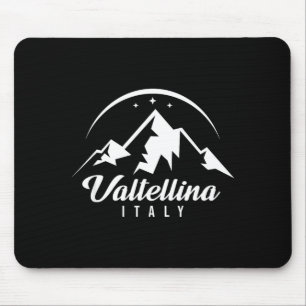 Valtellina italy ski resort skiing snowboarding mouse pad
