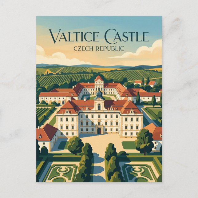 Valtice Castle Czech Republic Postcard (Front)