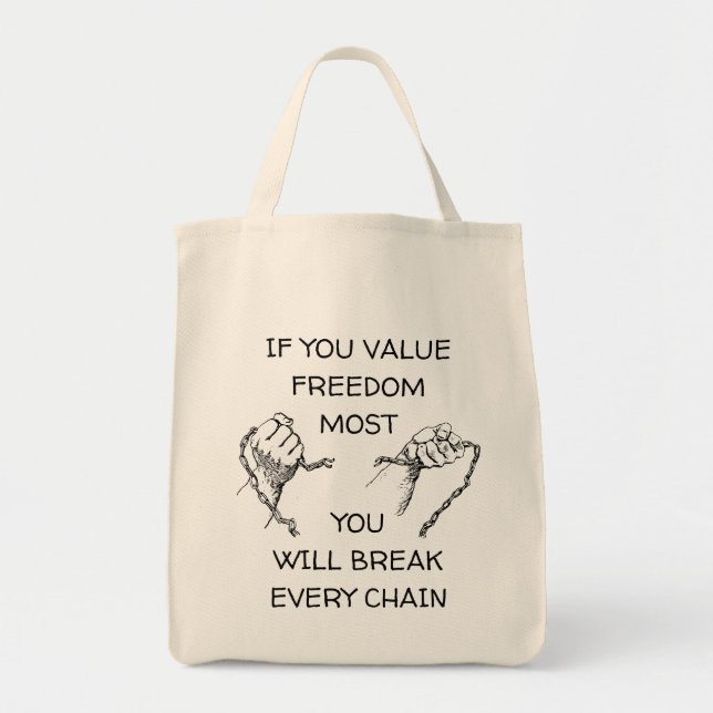 Value Freedom Most grocery tote bag (Front)