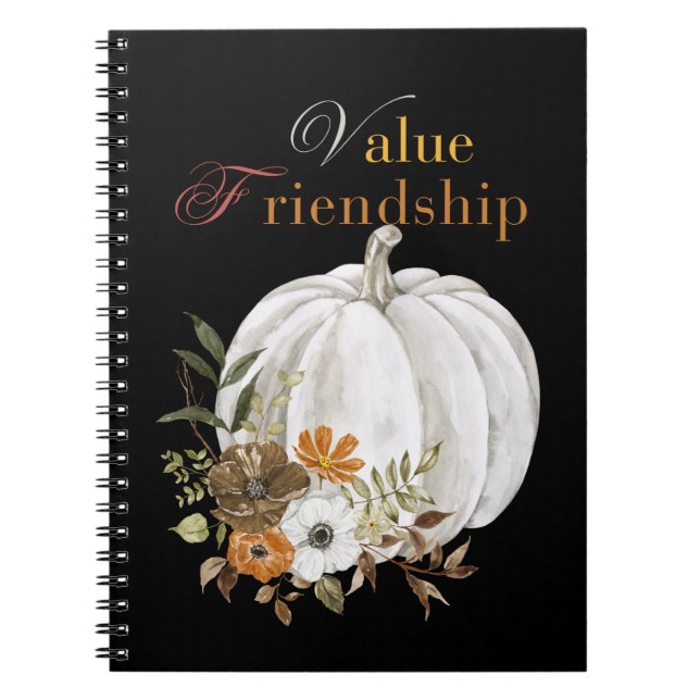 Value Friendship Pumpkin Halloween Notebook (Front)