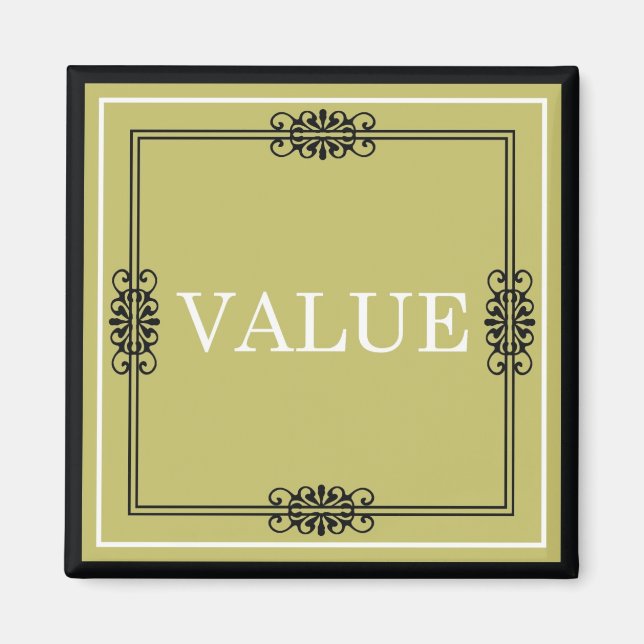 Value - One Word Quote For Motivation Magnet (Front)