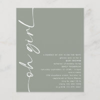 Value Script Oh Girl Sage Baby Shower