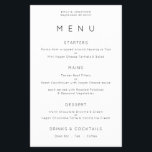 Value Simple Typography Black White Wedding Menu<br><div class="desc">Value Simple Typography Black White Wedding Menu. A great value alternative  at a budget price. You can also change the font style and colours and the background colours on the front and back if you wish via the Click to Customise Further option.</div>