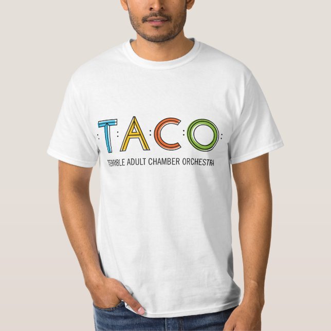 Value TACO T-Shirt, White T-Shirt (Front)