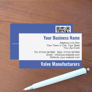 Valve Manufacturers QR Code Business Card