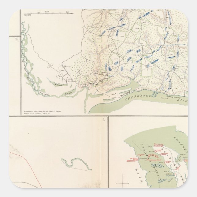 Valverde, Shiloh, Ft Craig, Roanoke Island Square Sticker (Front)