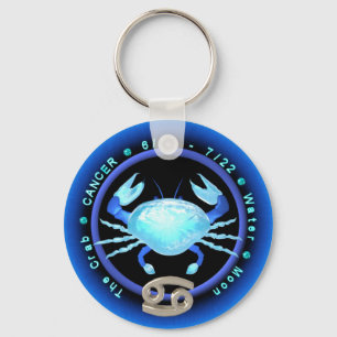 Valxart Cancer zodiac logo Key Ring