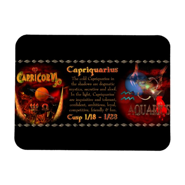 Valxart Capriquarius Capricorn Aquarius Cusp Magnet (Horizontal)