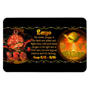 Valxart Gothic zodiac born Leo Virgo Cusp Magnet