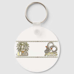Valxart Leo Aries zodiac friendship gifts Key Ring