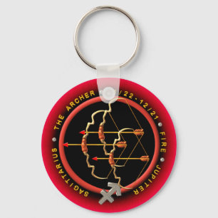 Valxart  Sagittarius zodiac logo Key Ring