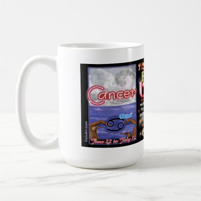 Valxart Zodiac Cusp of Cancer Leo Large 15 oz Mug (Left)