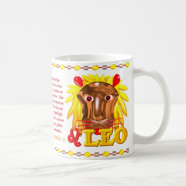ValxArt zodiac fire monkey Leo born 1956 2016 Coffee Mug (Right)