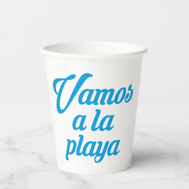 VAMOS A LA PLAYA PAPER CUPS (Front)