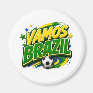 VAMOS BRAZIL 2026 Fan   Brazilian  Magnet
