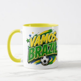 VAMOS BRAZIL 2026 Soccer Fan Mug Brazilian
