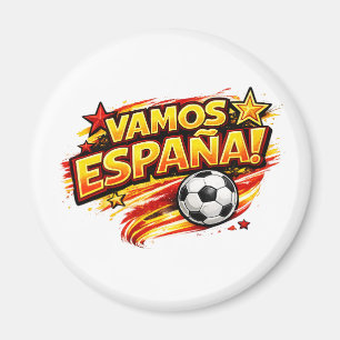 VAMOS ESPANA Fan Patriotic Spain Foot Magnet