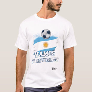 Vamos La Albiceleste Version 1 Football White T-Shirt