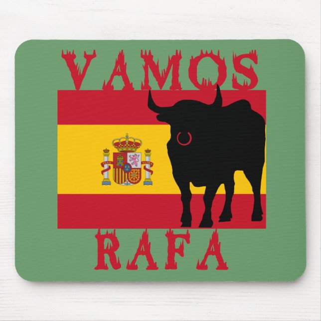 Vamos Rafa With Flag of Spain Mouse Pad (Front)